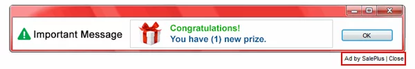 Popup ad by SalePlus