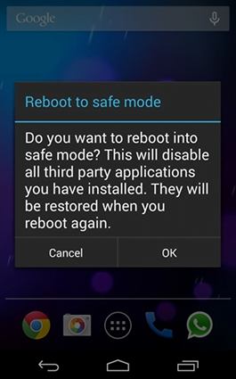 Rebooting into safe mode