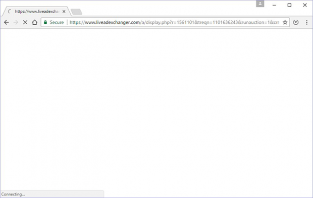 Browser redirect via Liveadexchanger.com in progress