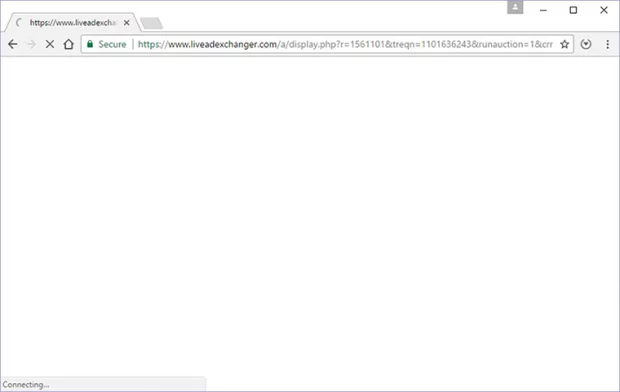 Browser redirect via Liveadexchanger.com in progress