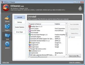 CCleaner GUI