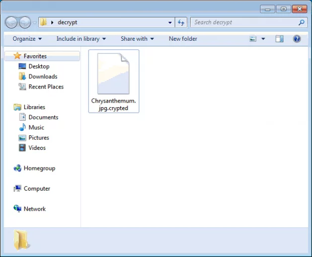 Original filename followed by the .crypted extension Original filename followed by the .crypted extension