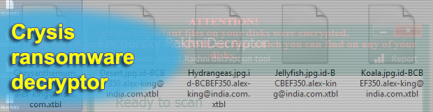 CrySiS ransomware decryptor: decrypt .xtbl and .crysis files