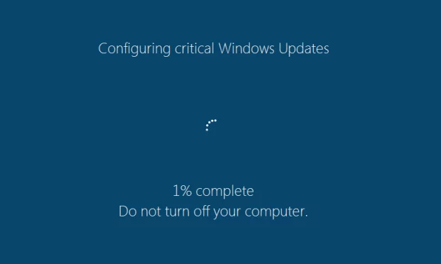 Counterfeit Windows update screen masking the data encryption Counterfeit Windows update screen masking the data encryption