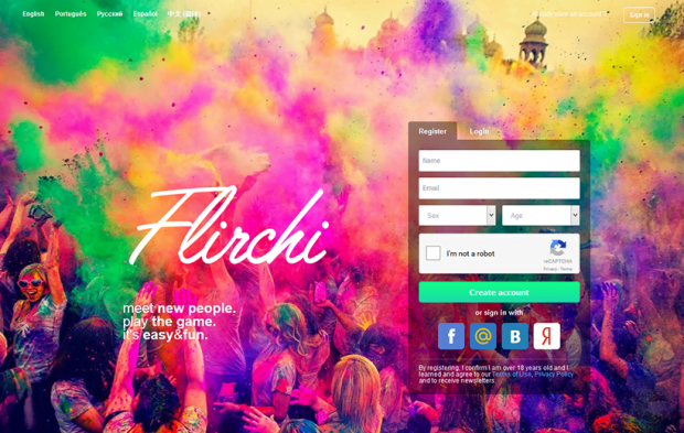 Official page of the Flirchi service