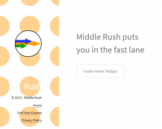 Middle Rush website is not too wordy, obviously