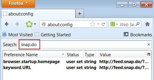 Reset V9 preferences in Firefox