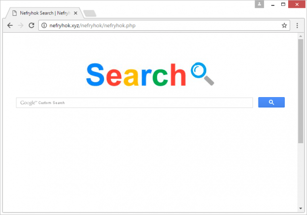 Browser redirect to Nefryhok Search page