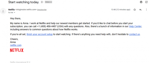 Netflix email scam offering rogue assistance to newbies