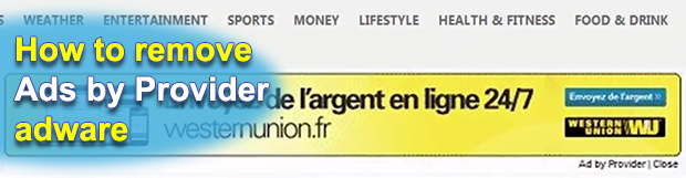 Ads by Provider removal in Chrome, Firefox and Internet Explorer