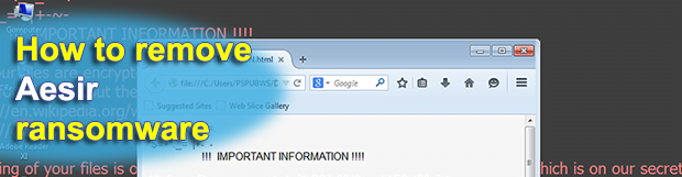 Aesir file virus: remove ransomware and decrypt .aesir extension files