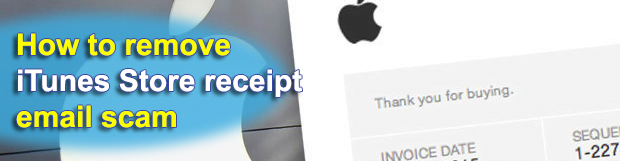 iTunes Store receipt email scam