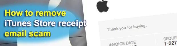 iTunes Store receipt email scam