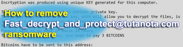 Fast_decrypt_and_protect@tutanota.com ransomware file decryption