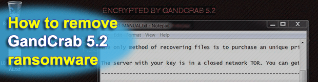 “Encrypted by GandCrab 5.2” – remove and decrypt ransomware virus