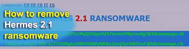 Hermes 2.1 ransomware: how to recover .HRM files