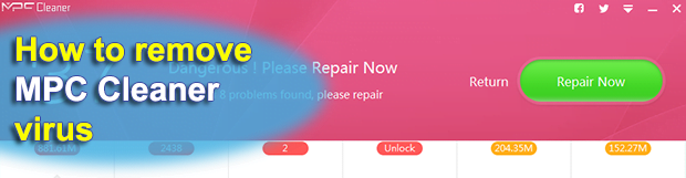 How to uninstall MPC Cleaner virus on Windows