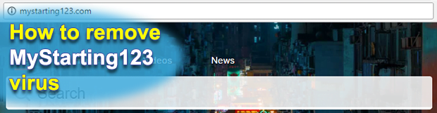 Remove MyStarting123 virus in Chrome, Firefox and IE