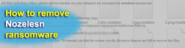 Nozelesn ransomware removal and decryptor