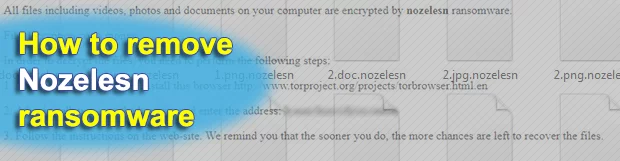 Nozelesn ransomware removal and decryptor