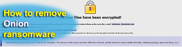 How to remove Onion ransomware virus and decrypt .onion files