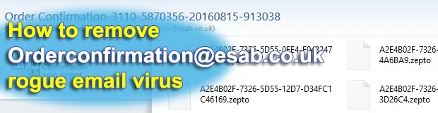 Orderconfirmation@esab.co.uk rogue emails spread Locky ransomware