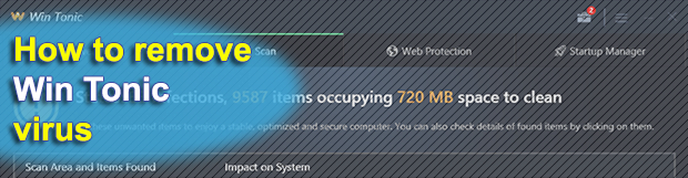 Remove Win Tonic virus from Windows