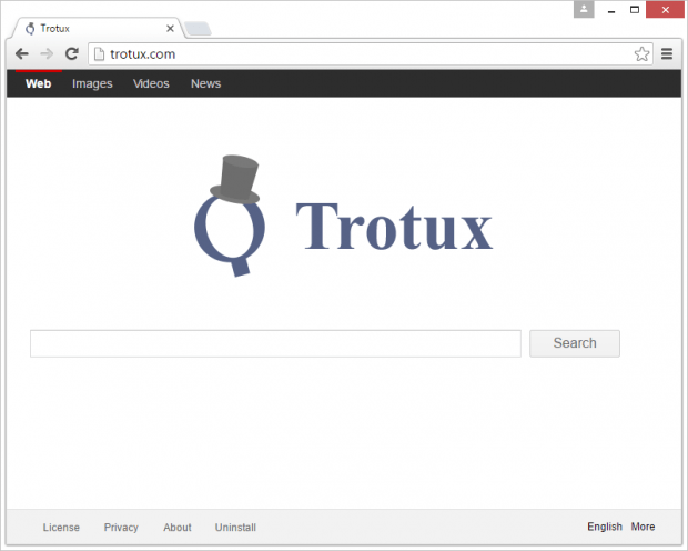 Trotux.com is a rogue search engine