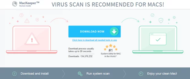 Weknow.ac promoting MacKeeper scareware